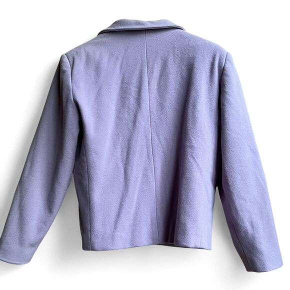 Vintage 100% wool lavender full-zip jacket by Graff - Picture 7 of 8
